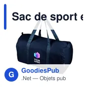 Sac de sport en polycoton recyclé 330 g/m2 Tian - Miniature 3