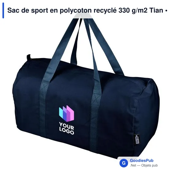 Sac de sport en polycoton recyclé 330 g/m2 Tian - Image 3