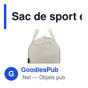 Sac de sport en polycoton recyclé 330 g/m2 Tian - Miniature 4