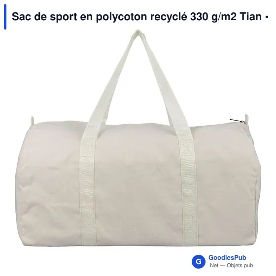 Sac de sport en polycoton recyclé 330 g/m2 Tian - Image 5