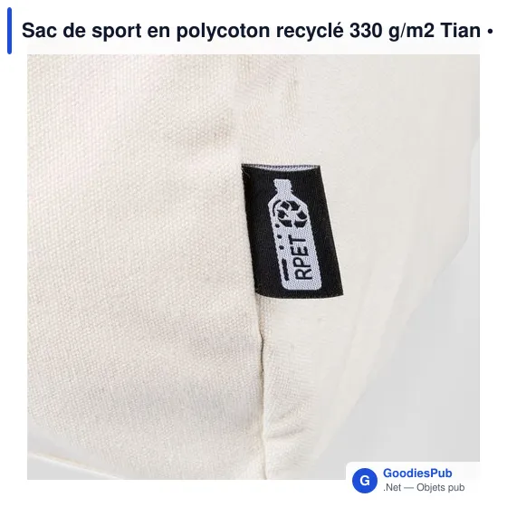 Sac de sport en polycoton recyclé 330 g/m2 Tian - Image 7