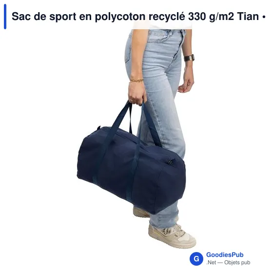 Sac de sport en polycoton recyclé 330 g/m2 Tian - Image 10
