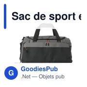 Sac de sport personnalisable Mabel avec logo - Polyester 500D - Miniature 1