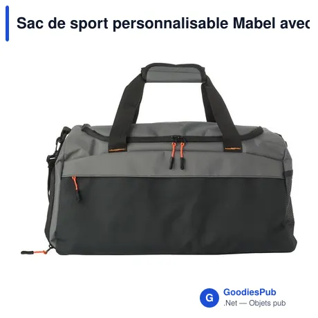 Sac de sport personnalisable Mabel avec logo - Polyester 500D