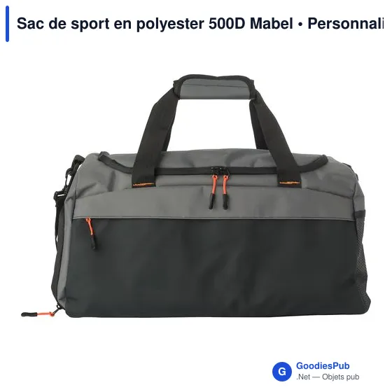 Sac de sport personnalisable Mabel avec logo - Polyester 500D - Image 1