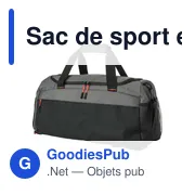 Sac de sport personnalisable Mabel avec logo - Polyester 500D - Miniature 2