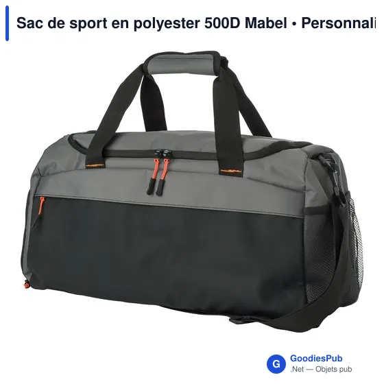 Sac de sport personnalisable Mabel avec logo - Polyester 500D - Image 2