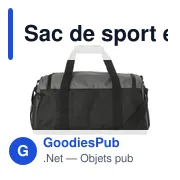 Sac de sport personnalisable Mabel avec logo - Polyester 500D - Miniature 3