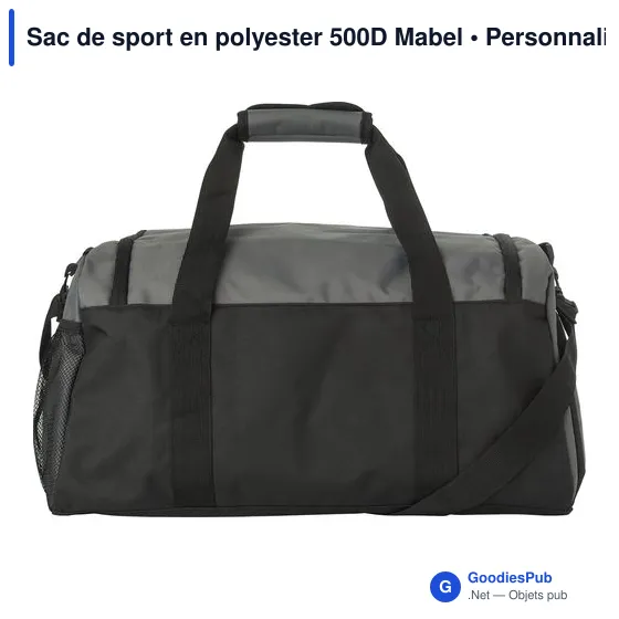Sac de sport personnalisable Mabel avec logo - Polyester 500D - Image 3