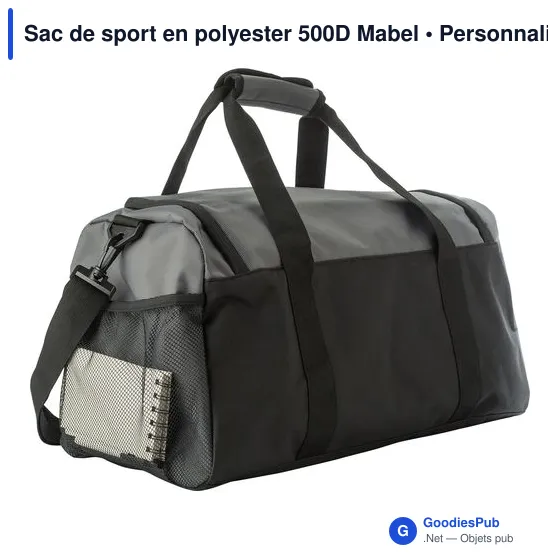 Sac de sport personnalisable Mabel avec logo - Polyester 500D - Image 6