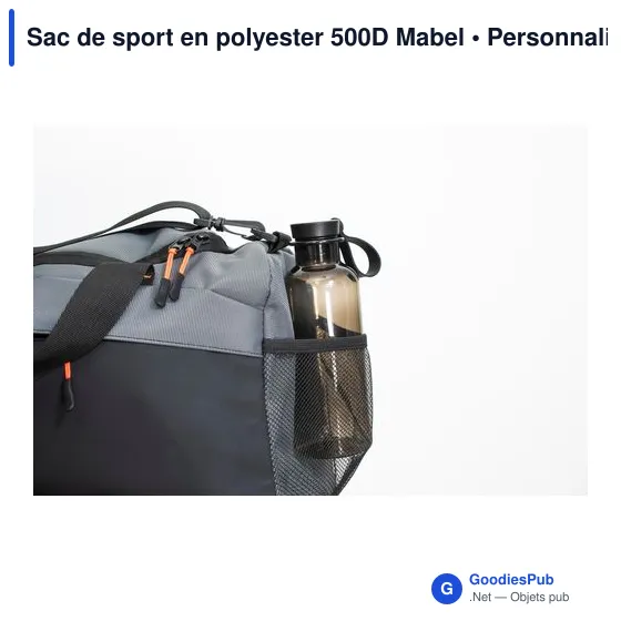 Sac de sport personnalisable Mabel avec logo - Polyester 500D - Image 7