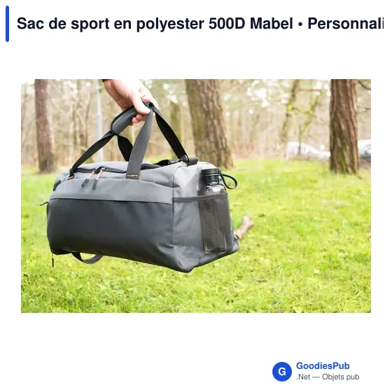 Sac de sport personnalisable Mabel avec logo - Polyester 500D - Image 8