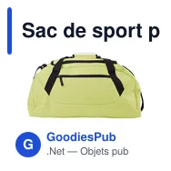 Sac de sport personnalisable en polyester 600D avec logo - Miniature 1