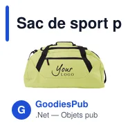Sac de sport personnalisable en polyester 600D avec logo - Miniature 2