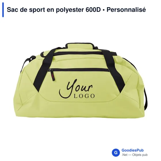 Sac de sport personnalisable en polyester 600D avec logo - Image 2