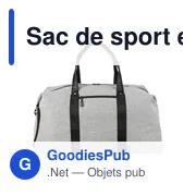 Sac de sport personnalisable en polyester recyclé avec logo - Desmond - Miniature 1