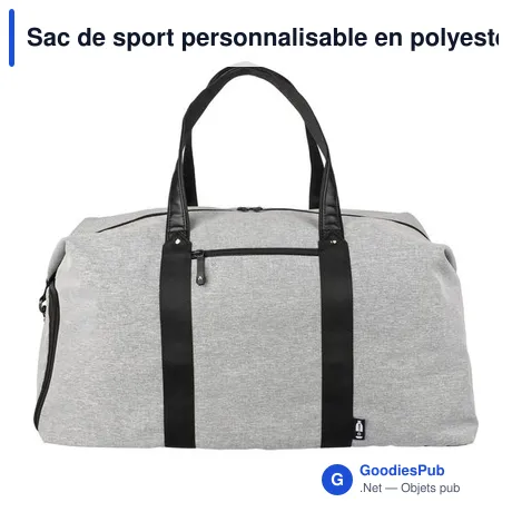 Sac de sport personnalisable en polyester recyclé avec logo - Desmond