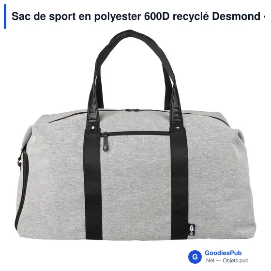Sac de sport personnalisable en polyester recyclé avec logo - Desmond - Image 1