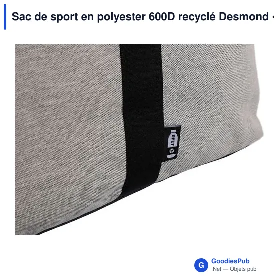 Sac de sport personnalisable en polyester recyclé avec logo - Desmond - Image 11