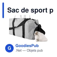 Sac de sport personnalisable en polyester recyclé avec logo - Desmond - Miniature 12