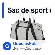 Sac de sport personnalisable en polyester recyclé avec logo - Desmond - Miniature 3