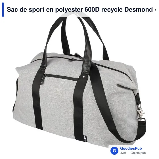 Sac de sport personnalisable en polyester recyclé avec logo - Desmond - Image 3