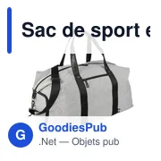 Sac de sport personnalisable en polyester recyclé avec logo - Desmond - Miniature 4