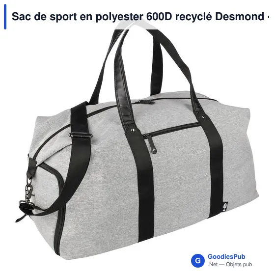 Sac de sport personnalisable en polyester recyclé avec logo - Desmond - Image 4