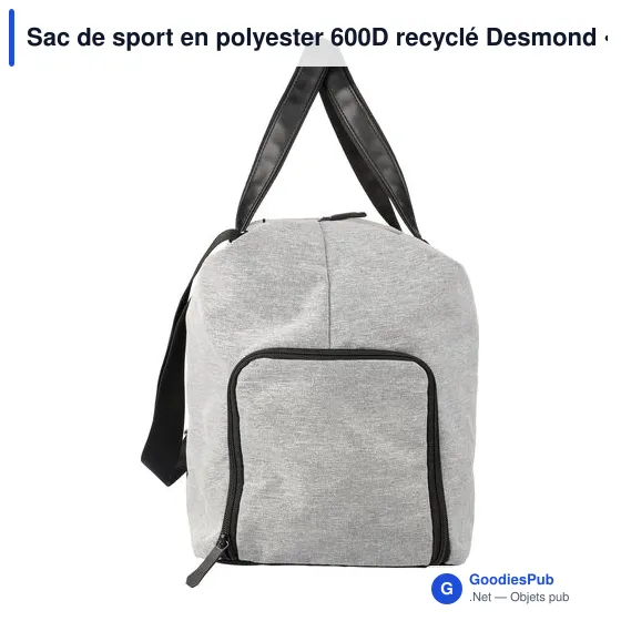 Sac de sport personnalisable en polyester recyclé avec logo - Desmond - Image 5