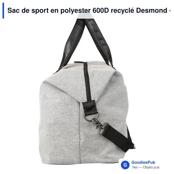 Sac de sport personnalisable en polyester recyclé avec logo - Desmond - Image 7