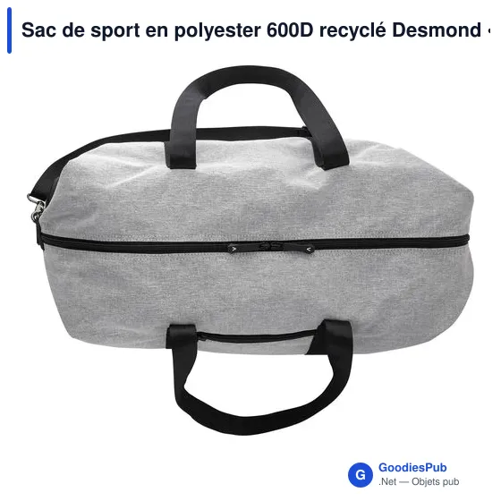 Sac de sport personnalisable en polyester recyclé avec logo - Desmond - Image 8