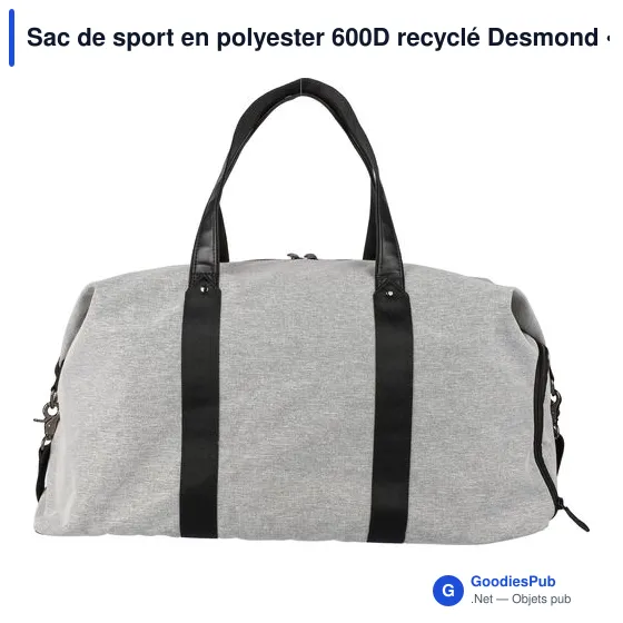 Sac de sport personnalisable en polyester recyclé avec logo - Desmond - Image 9