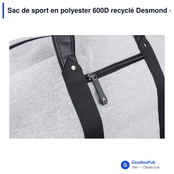 Sac de sport personnalisable en polyester recyclé avec logo - Desmond - Image 10