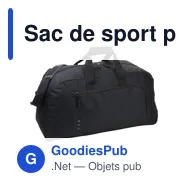 Sac de sport personnalisable en polyester avec logo - Antoinette - Miniature 1
