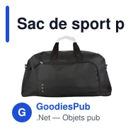 Sac de sport personnalisable en polyester avec logo - Antoinette - Miniature 2