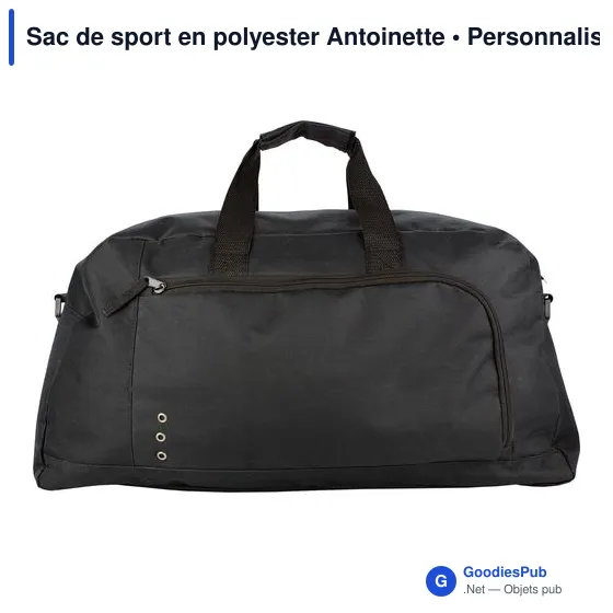 Sac de sport personnalisable en polyester avec logo - Antoinette - Image 2