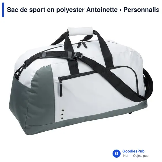 Sac de sport personnalisable en polyester avec logo - Antoinette - Image 3