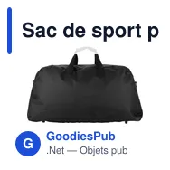 Sac de sport personnalisable en polyester avec logo - Antoinette - Miniature 4