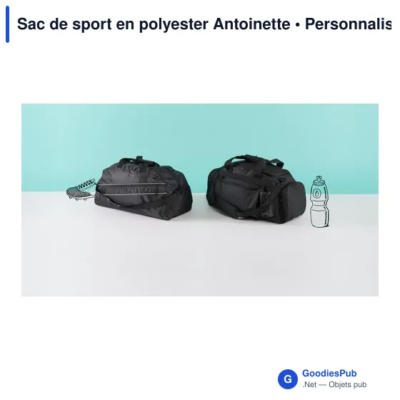 Sac de sport personnalisable en polyester avec logo - Antoinette - Image 5