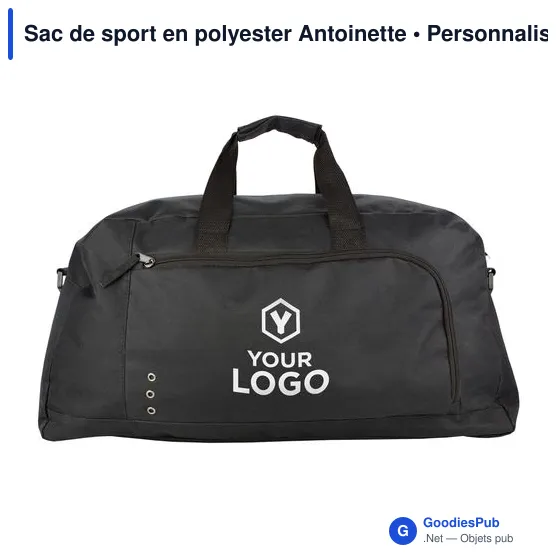 Sac de sport personnalisable en polyester avec logo - Antoinette - Image 6