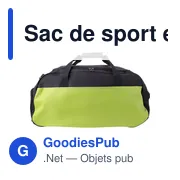 Sac de sport personnalisable en polyester avec logo - Connor - Miniature 1