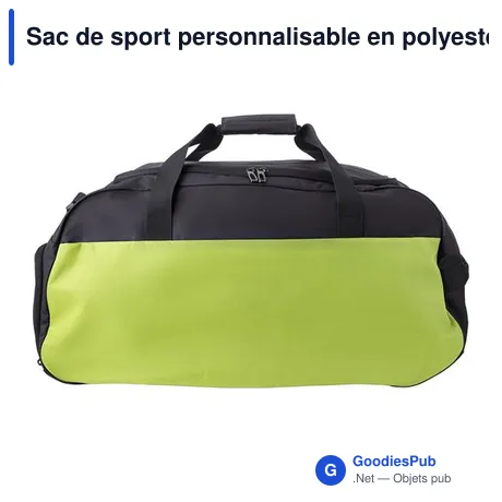 Sac de sport personnalisable en polyester avec logo - Connor