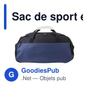 Sac de sport personnalisable en polyester avec logo - Connor - Miniature 2