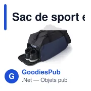 Sac de sport personnalisable en polyester avec logo - Connor - Miniature 3