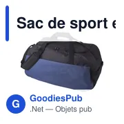 Sac de sport personnalisable en polyester avec logo - Connor - Miniature 4