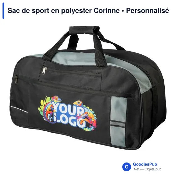 Sac de sport personnalisable en polyester avec logo - Corinne - Image 2