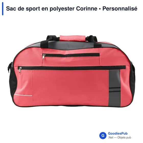 Sac de sport personnalisable en polyester avec logo - Corinne - Image 3