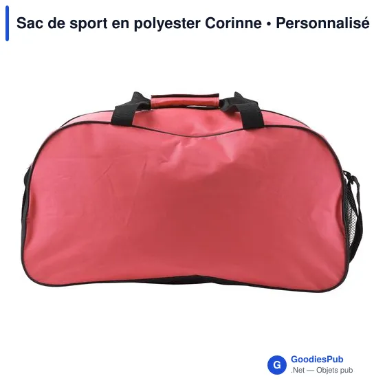 Sac de sport personnalisable en polyester avec logo - Corinne - Image 4