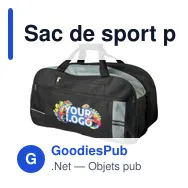 Sac de sport personnalisable en polyester avec logo - Corinne - Miniature 6