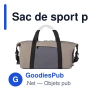 Sac de sport personnalisable Ines avec logo - Idéal pour vos événements - Miniature 1